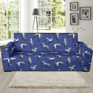 Seagull Pattern Print Design 03  Sofa Slipcover