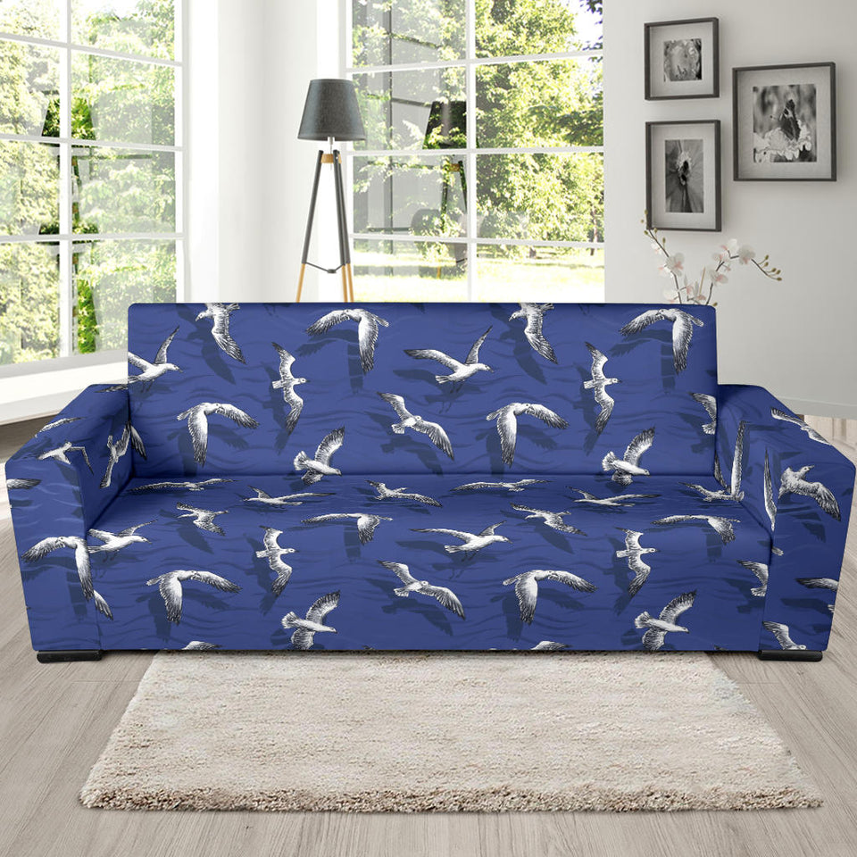 Seagull Pattern Print Design 03  Sofa Slipcover
