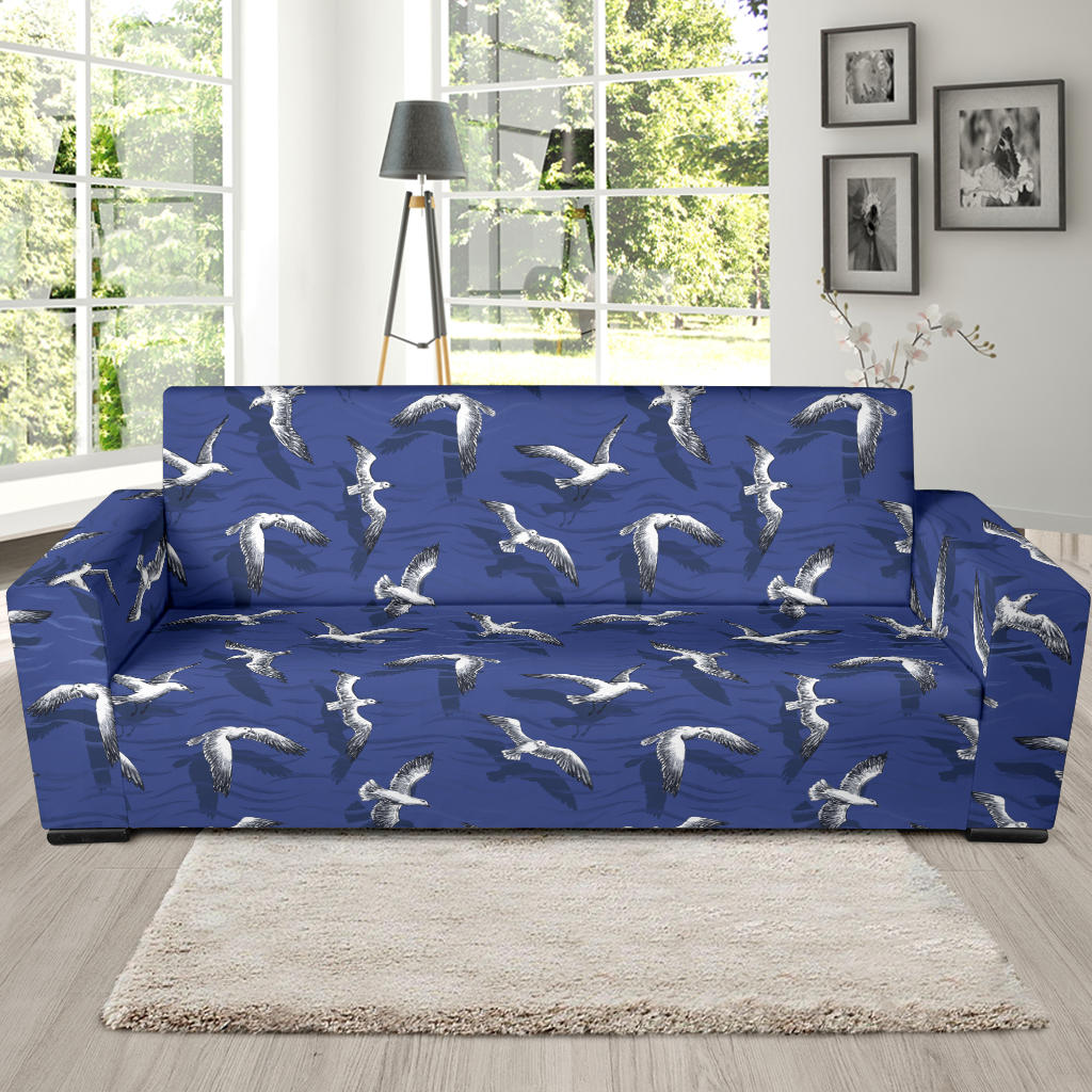 Seagull Pattern Print Design 03  Sofa Slipcover