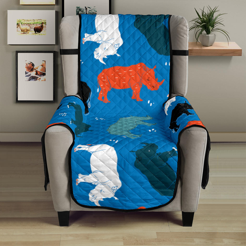 Colorful rhino pattern Chair Cover Protector