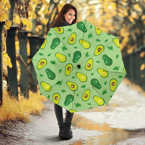 Avocado Pattern Green Background Umbrella