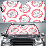 Hand Drawn Dragon Fruit Car Sun Shade