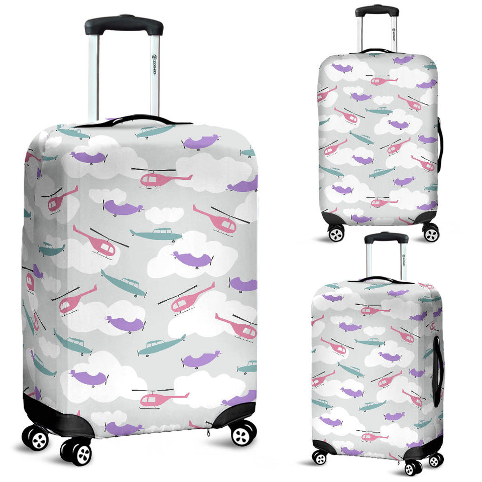 Helicopter Plane Pattern Luggage Covers