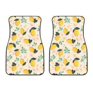 Lemon Flower Leave Pattern Front Car Mats