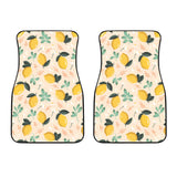 Lemon Flower Leave Pattern Front Car Mats