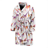 Giraffe Pattern Print Design 02 Men's Bathrobe