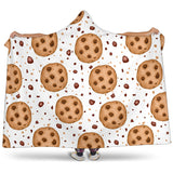Chocolate Chip Cookie Pattern Hooded Blanket