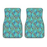 Surfboard Pattern Print Design 05 Front Car Mats