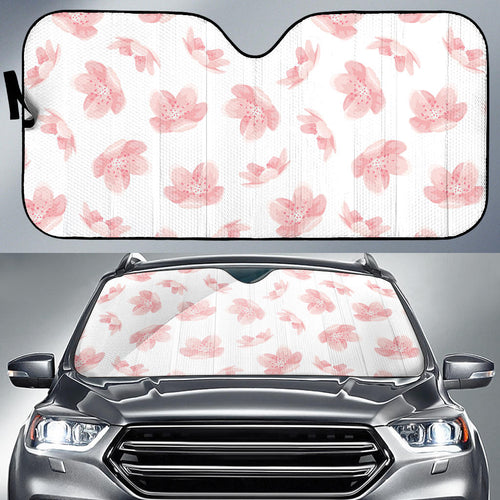 Pink Sakura Cherry Blossom Pattern Car Sun Shade