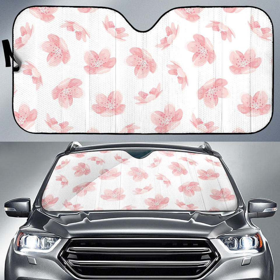 Pink Sakura Cherry Blossom Pattern Car Sun Shade