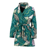 Koi Fish Carp Fish Lotus Pattern Women'S Bathrobe