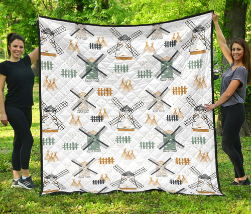 Windmill Pattern Premium Quilt
