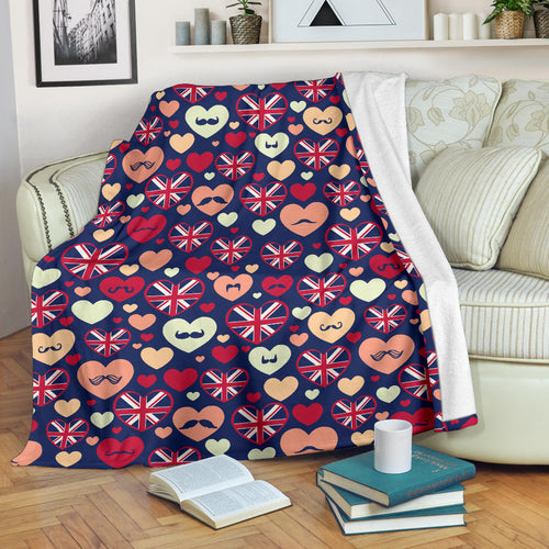 British Pattern Print Design 02 Premium Blanket