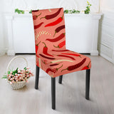Beautiful Chili Peppers Pattern Dining Chair Slipcover