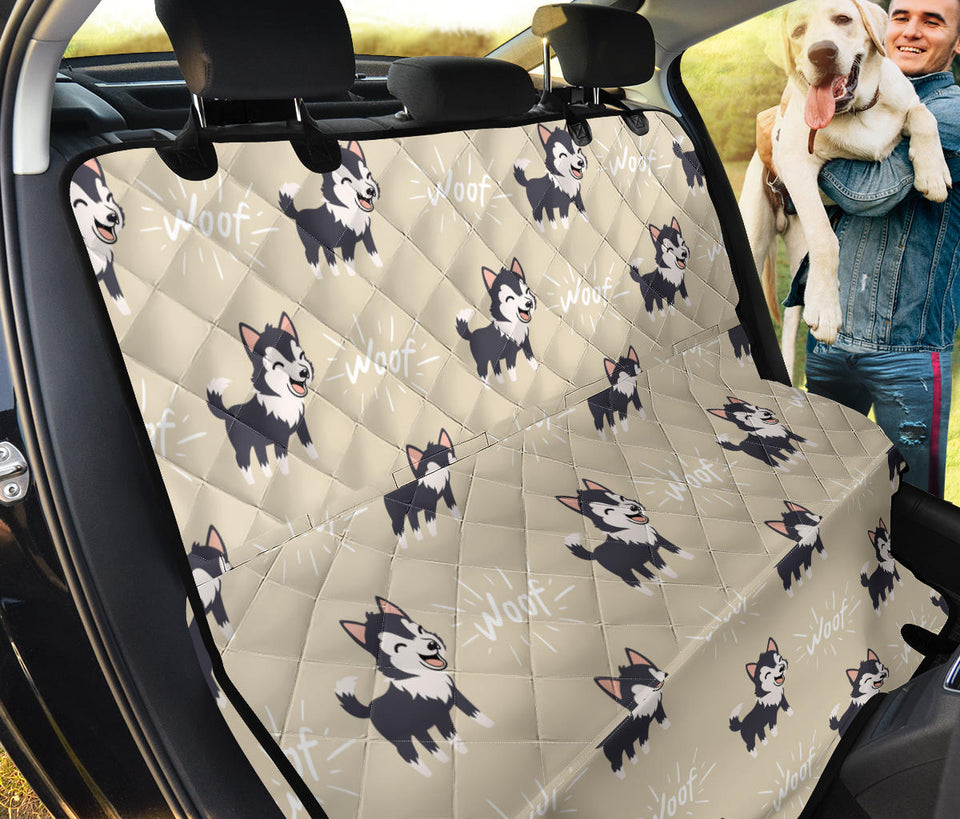 Cute Siberian Husky Dog Car Seat Covers