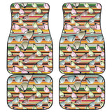 Sun Glasses Pattern Print Design 02 Front and Back Car Mats