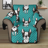 Hand drawn boston terrier dog pattern Recliner Cover Protector
