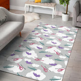 Helicopter Plane Pattern Area Rug