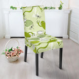 Cute Frog Dragonfly Pattern Dining Chair Slipcover