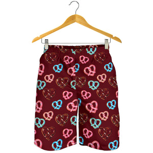Pretzels Pattern Print Design 05 Men Shorts