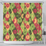 Cool Geometric Lime Pattern Shower Curtain Fulfilled In US