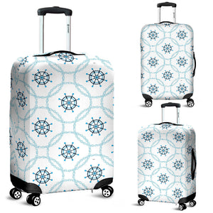 Nautical Steering Wheel Chain Luggage Covers