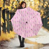 Lavender Pattern Pink Background Umbrella