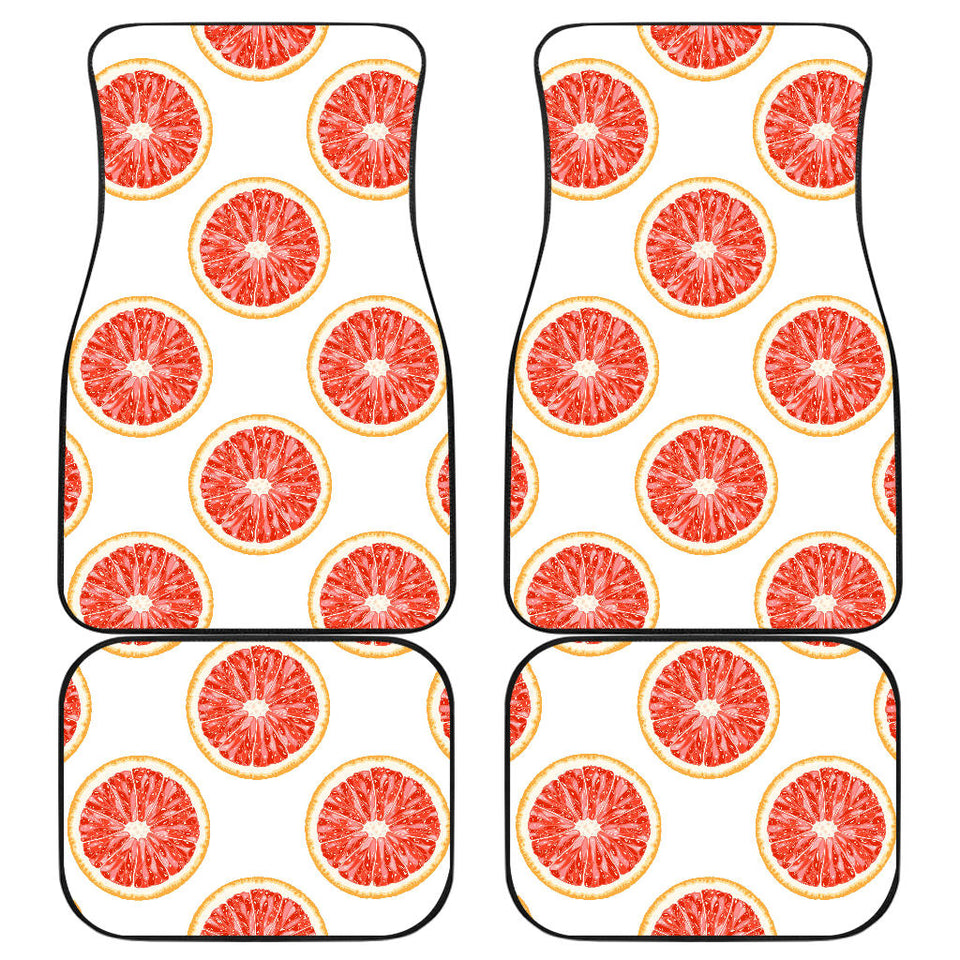 Grapefruit Pattern Front And Back Car Mats