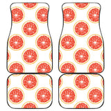 Grapefruit Pattern Front And Back Car Mats