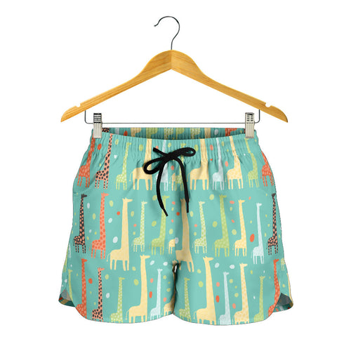 Giraffe Pattern Print Design 01 Women Shorts