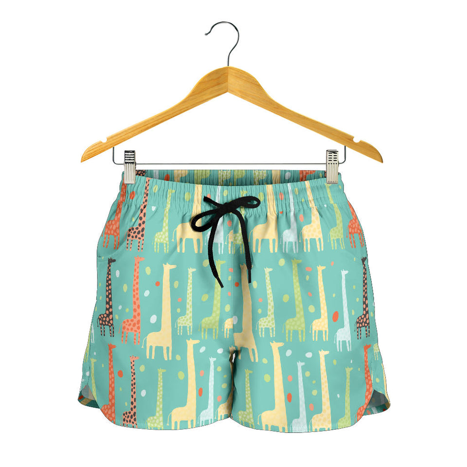 Giraffe Pattern Print Design 01 Women Shorts