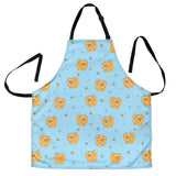 Brown Cute Pomeranian Blue Blackground Adjustable Apron