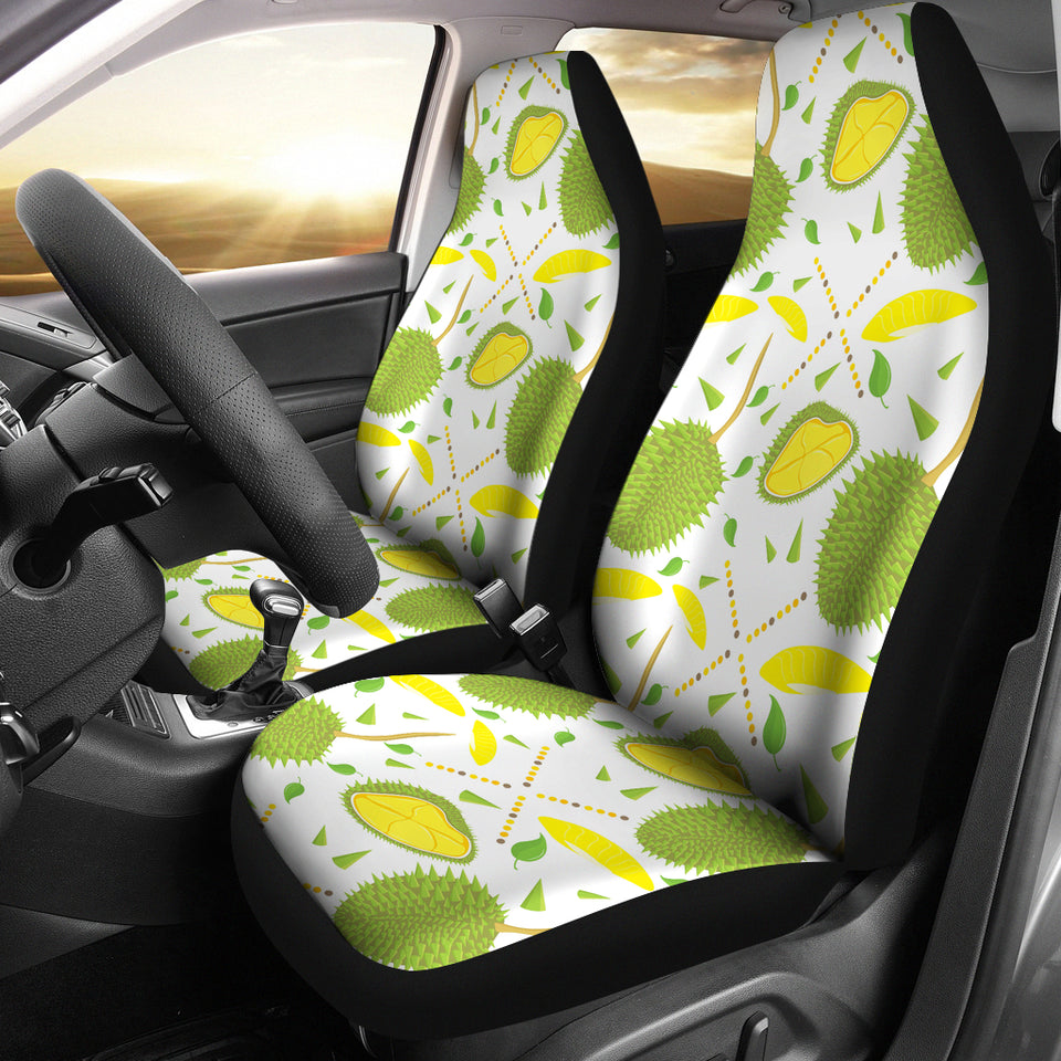 Durian Pattern Background Universal Fit Car Seat Covers