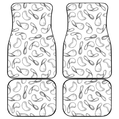 Potato Chips Pattern Print Design 04 Front and Back Car Mats