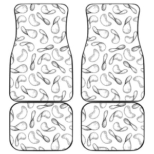 Potato Chips Pattern Print Design 04 Front and Back Car Mats