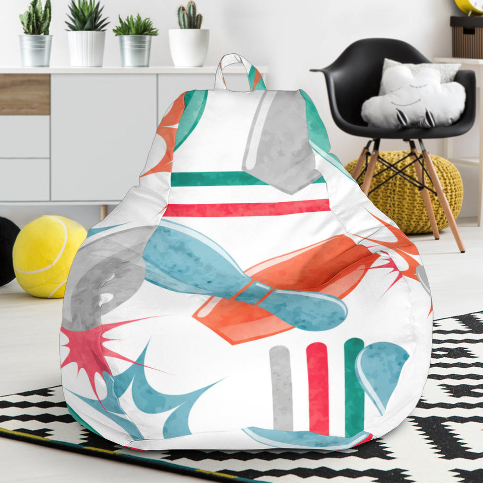 Watercolor Bowling Pattern Bean Bag Cover