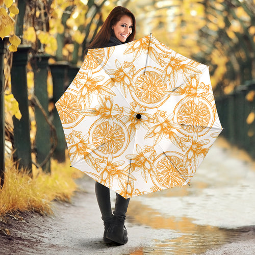 Hand Drawn Orange Fruit Pattern Umbrella