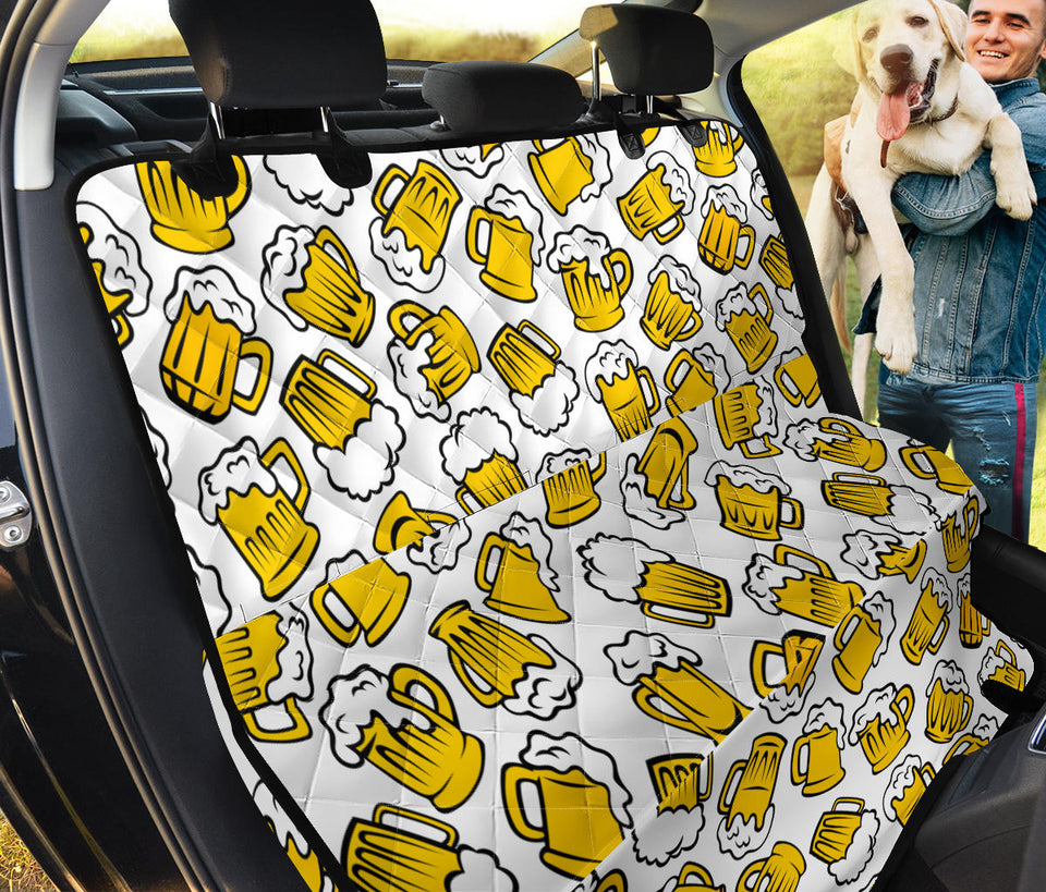 Beer Design Pattern Dog Car Seat Covers