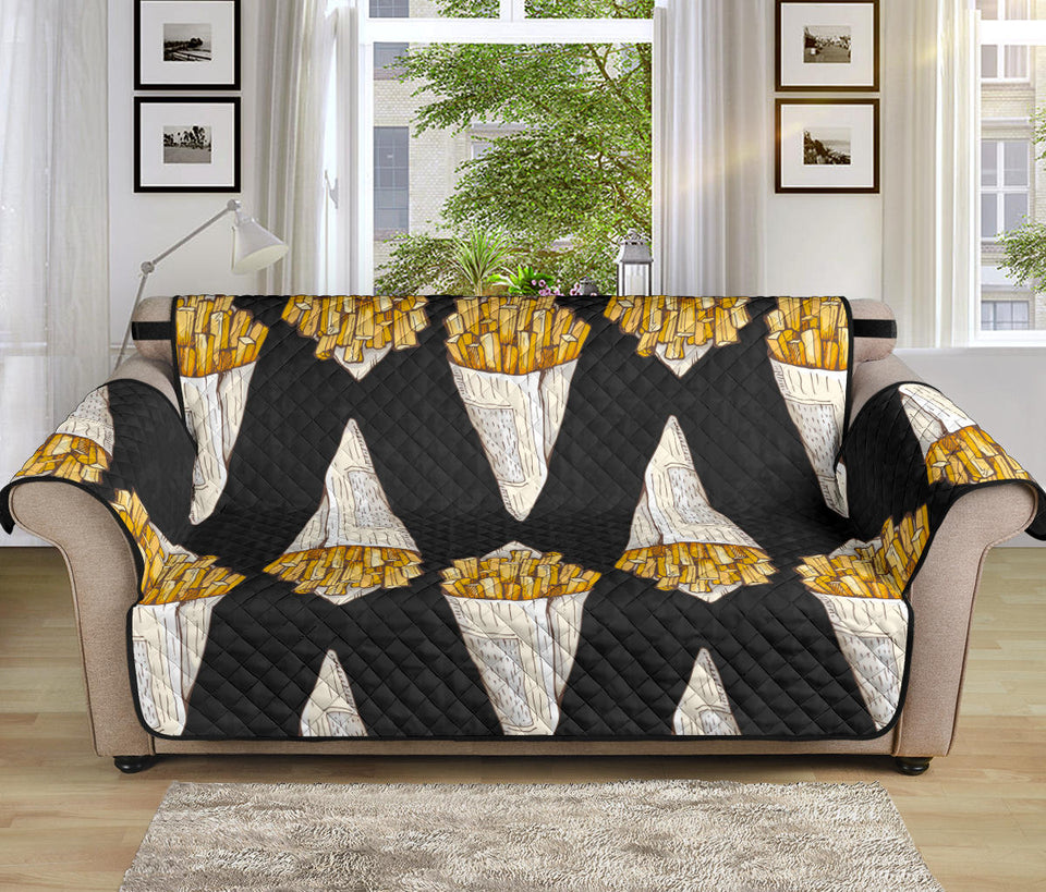 French fries dark background Sofa Cover Protector