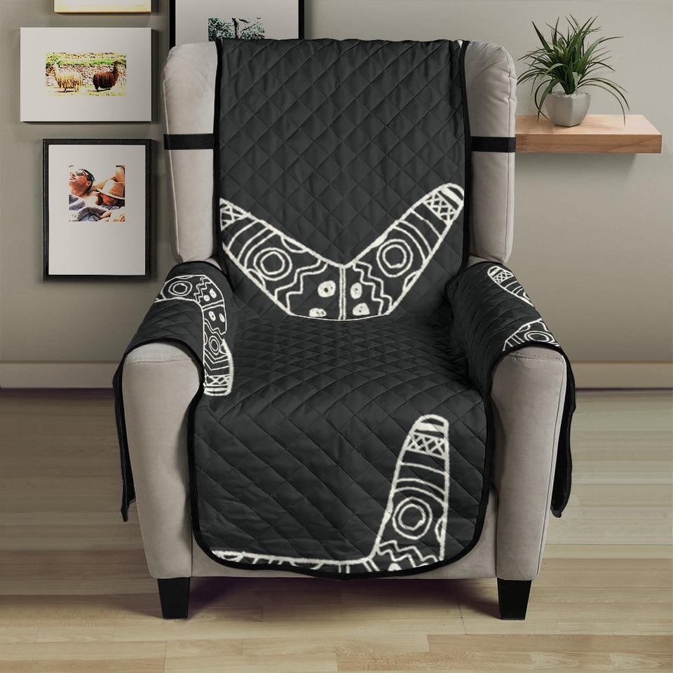 Hand drawn boomerang Australian aboriginal ornament Chair Cover Protector