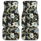 Japanese Crane Ornament Elements Front And Back Car Mats