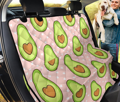 Avocado Heart Pink Background Dog Car Seat Covers