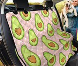 Avocado Heart Pink Background Dog Car Seat Covers