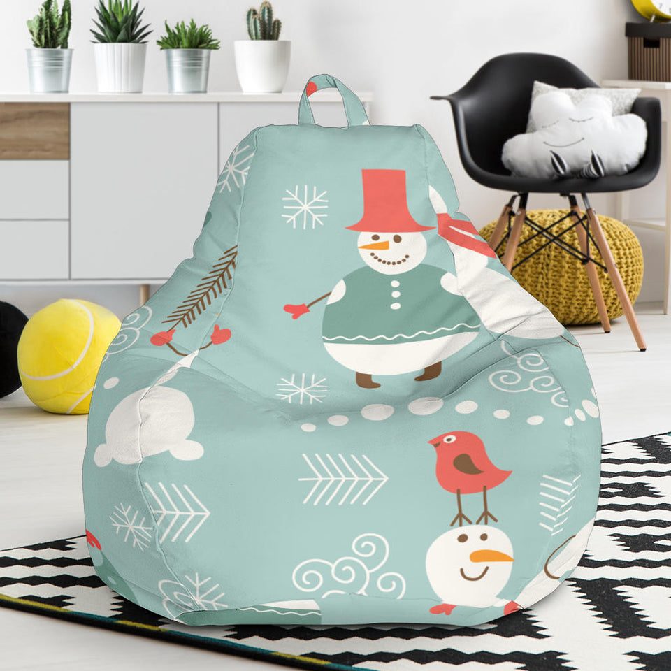 Cute Snowman Pattern Bean Bag Cover