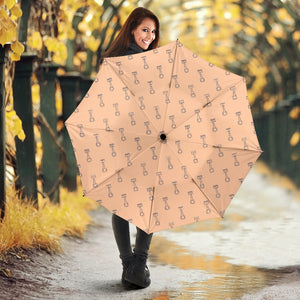 Engine Piston Cream Background Pattern Print Design 04 Umbrella
