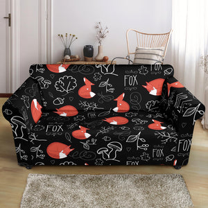 Fox Sleeping Fox Pattern Loveseat Couch Slipcover