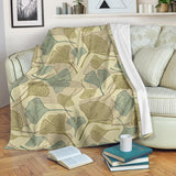 Ginkgo Leaves Design Pattern Premium Blanket