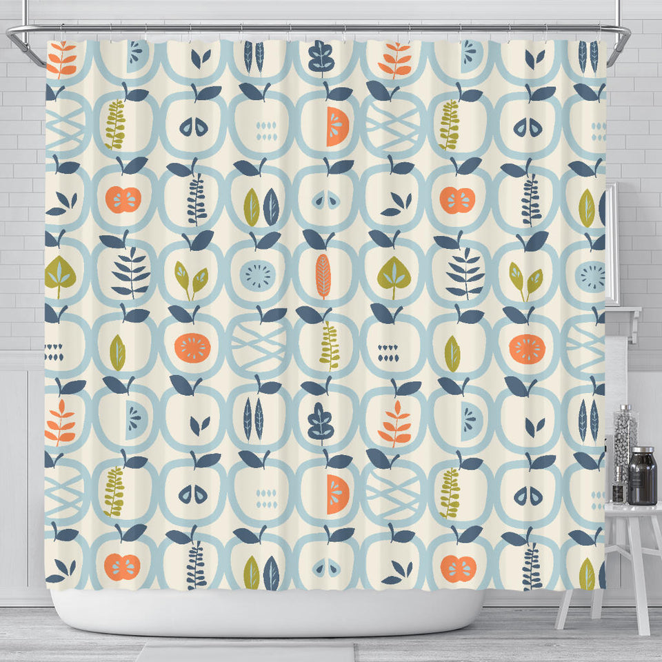 Apples Leaves Pattern Shower Curtain Fulfilled In US