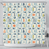 Apples Leaves Pattern Shower Curtain Fulfilled In US