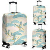 Bonsai Bamboo Stork Japanese Pattern Cream Theme Luggage Covers